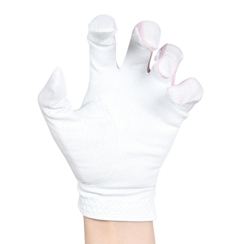FootJoy Women's Golf Gloves, Staycool EX, Ambidextrous, White/Pink, 8.3 inches