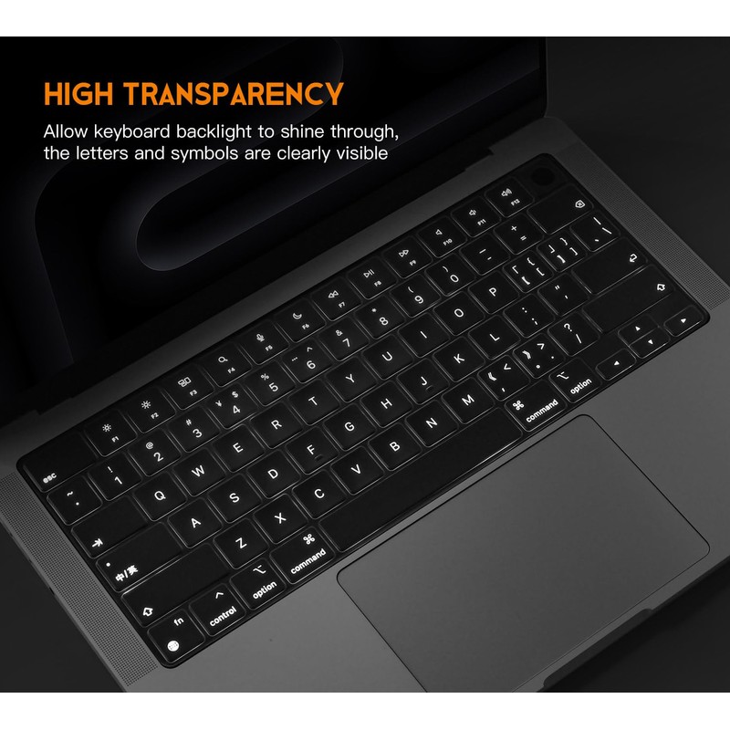 Premium Keyboard Cover Ultra Thin Protector Skin for 2026 MacBook