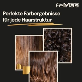FemMas Haarfarbe 3x Hellbraun Amber Schokolade 5.89 I Professionelle Creme Haarfarbe mit Arganöl, Keratin & Ceramiden I dauerthafte Haarfärbung oder Tönung für strahlende Farbergebnisse I 100 ml