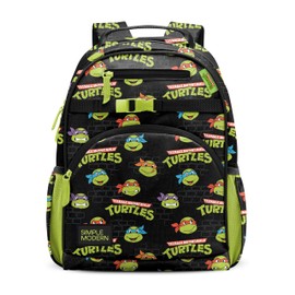 Simple Modern Large Nickelodeon Viacom Kids Backpack for School Girls and Boys | Elementary Backpack for Teen | Fletcher Collection | Kids - 16" tall | TMNT Turtles Unite
