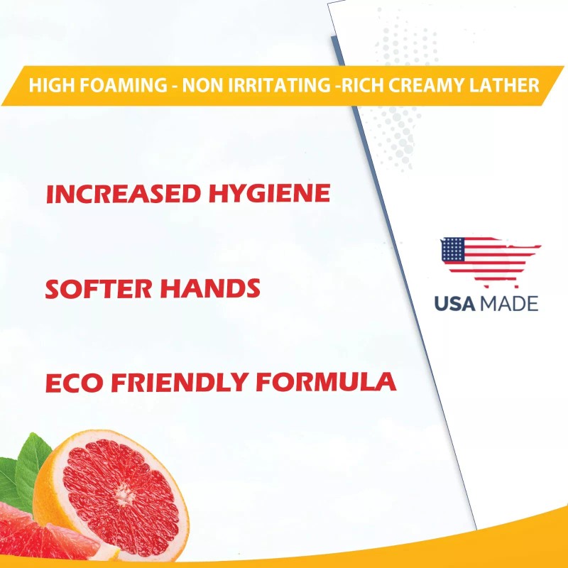GreenFist Antimicrobial Foaming Hand Soap Refills Grapefruit Scent Foam 1