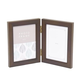 FUJICOLOR 4512TL Wood Picture Frame, Large Size x 2 Sides, Brown