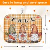 Sanwarm Fall Gnome Orange Buffalo Plaid Absorbent Dish Drying Mat,Autumn