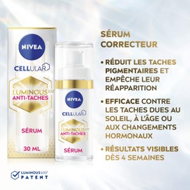 NIVEA Cellular Luminous 630® Correction Serum (1 x 30 ml), Face Care Reduces Pigment Spots, Women's Care for All Skin Types including Sensitive Skin