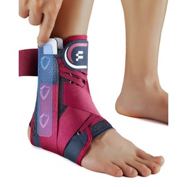 Fitomo Ankle Support Women, Ankle Support for Ligament Damage, Ankle Brace with Removable Stabilizers for Injury Prevention and Recovery, Suitable for Wearing in Shoes, 1 Unit