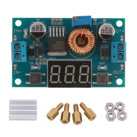 FONGKNOX 5A high power 75W DC-DC adjustable step-down voltage regulator power supply module with voltmeter display 4.0-38V