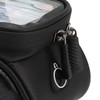 Bike Phone Mount Bag Large Capacity Waterproof Carbon Pattern PU