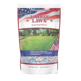 Liberty Lawn Grass Seed Mixture, 3 lbs, Covers 900 Sq Ft, Sun and Shade, USA Grown
