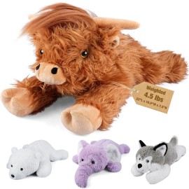 Bobbie & Laxi 22 & 4.5 lbs Highland Cow Weighted Stuffed Animal Cuddly & Soft  Plush Toy