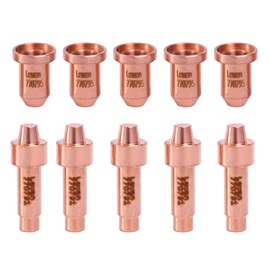 5Pcs 770791 Electrode & 5Pcs 770795 Nozzle Tips Fit for Hobart Airforce 12ci Plasma Cutting Torch Consumables