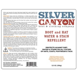 Silver Canyon Boot and Hat Water and Stain Repellent, 5.5oz, Leather and Suede Protector Waterproofing Spray Guard Multi-Pack (1 Pack)