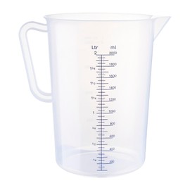 Mtate Trimatsu SUNNEX MTI Polypropylene Measuring Cup 2.0L Made from durable polypropylene, it is less likely to break Heat-resistant up to 120℃ Can measure hot water