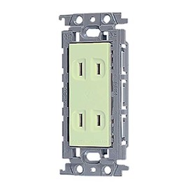 Panasonic Sheath Cosmo Series Wide 21 Recessed Double Outlet (Insulated Frame with) (Light Green) wtf15024lgk