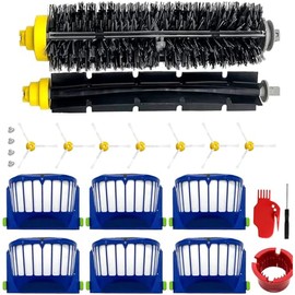 YSLIGHT Compatible Repuestos irobot roomba 16 pcs, para Roomba 600500 Series, 1 juego de cepillos principales, 6cepillos laterales, 6filtros...       