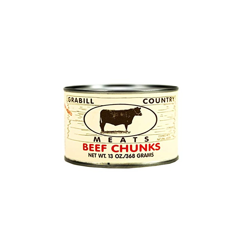 Grabill Country Meats Canned Beef Chunks, Favorite Amish Food, 13