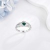 Claddagh Ring for Women Sterling Silver Green Irish Celtic Claddagh