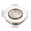 JOYINLED 1 Pack 3 W COB LED Mini Spotlight, Recessed