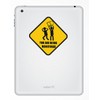 2 x 10cm Funny Joke Warning Sign Monitored Vinyl Sticker
