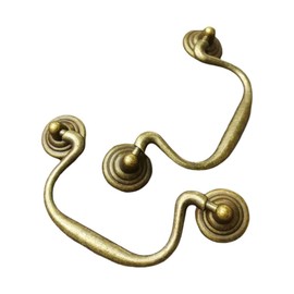 SENRISE Antique Bronze Drawer Pulls 9cm Hole Center Vintage Furniture Handles for Cupboard Wardrobe Dresser Door (11cm Length)