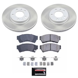 Power Stop SC199 Front Brake Kit With Semi-Coated Brake Rotors and Ceramic Brake Pads & Hardware For Ford Fusion, Lincoln MKZ, Lincoln Zep, Mazda 6, Mercury Milan [Model Specific]