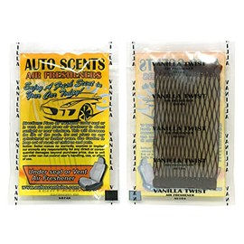 Individually Wrapped - Professional Car Air Freshener Pads - Remove Smells & Add Ambience (15 Per Pack) (Vanilla)