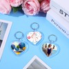 MTLEE 150 Pcs Photo Insert Keychain Clear Acrylic Picture Keychains