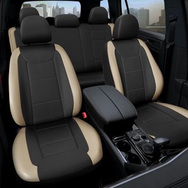 VALIHO Premium Waterproof Car Seat Cover Full Set, Front and Rear Split Bench Seat Covers for Cars with Thicker Padding, Easy to Install Car Seat Cover Set (Grey) (Grey)