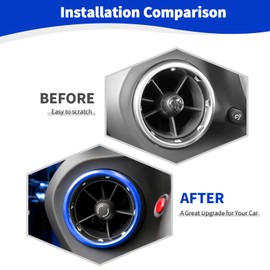 JOSHELA for Camaro Dash Air AC Vent Cover Trim Ring for Chevy Camaro 2016-2024 Blue Interior Accessories 4pcs