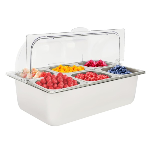 Fenjidrop Salad Bar Buffet Station, Countertop Food Serving Display Container,