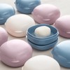 LaaSong Soap Holder Travel Case Portable Round Soap Dish with