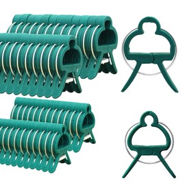 URANT 40Pcs Green Plant Clip Garden Clip Tomato Cage,Tomato Clip Plant Support Clip Bamboo Post, Tools for Supporting or Straightening Plant Stems,Stems and Vines,Garden Clip Set (Large 20,Small 20)