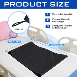 Geiserailie Car Transfer Board Tubular with Fixing Strap, Wheelchair to Car Transfer Devices, Slide Sheet for Vehicles and Bed Turning Repositioning Suitable for Patients, Disabled People, Elderly