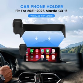 Car Phone Holder Fit for Mazda CX-5 CX5 2021-2025 Accessories 10.25-Inch Screen Fixed Clip, Cell Phone Mount with Dash Organizer Hands-Free 360° Rotation Automobile Cradles