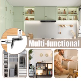 Zamety Pack of 40 Shelf Brackets Shelf Holder 5 mm Shelf Support Zinc Alloy Shelf Holder L Shape for Bookcase, Kitchen Cabinet and Furniture Cabinet