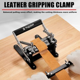 BAYSTMAM Leather Skiver Leather Splitter with Pulling Handle,Leather Peeling Machine, Leather Skiver, Aluminum Made,Leather Skiving Leather Working Tools with Blades for DIY Leather Work Leather Thinning Craft