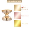 Juego de 2 portavelas de metal dorado, centros de mesa
