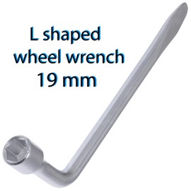 Aerizerix C68473 Wheel Brace Wrench 19 mm L 295 x 95 x 28 mm Hexagonal with Flat Screwdriver Handle Made of Cr-V Steel