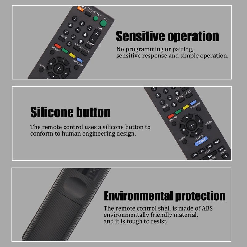 Replacement Remote Control for Sony BDP‑S350 BDP‑S360 BDP‑S370 BDP‑S380 Disc