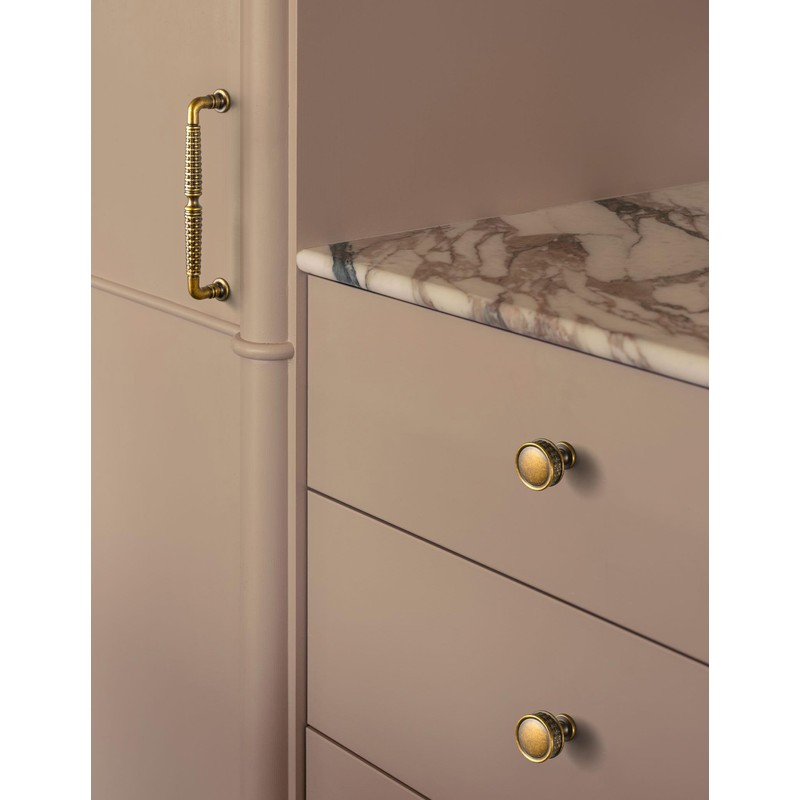 Goo-Ki 6 Pack Woven Cabinet Pulls Antique Brass Drawer Pulls