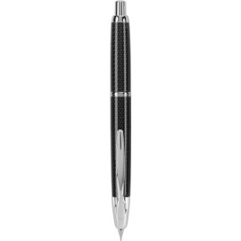 PILOT Vanishing Point Collection Refillable & Retractable Fountain Pen, Black Carbonesque Barrel with Rhodium Accents, Blue Ink, Broad Nib (60346)