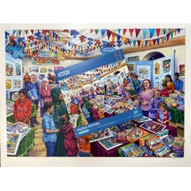 Gibsons Games Puzzle Festival 1000 Piece Jigsaw Puzzle – Fun Community Celebration – Sustainable Puzzle for Adults & Teens – Premium 100% Recycled Board