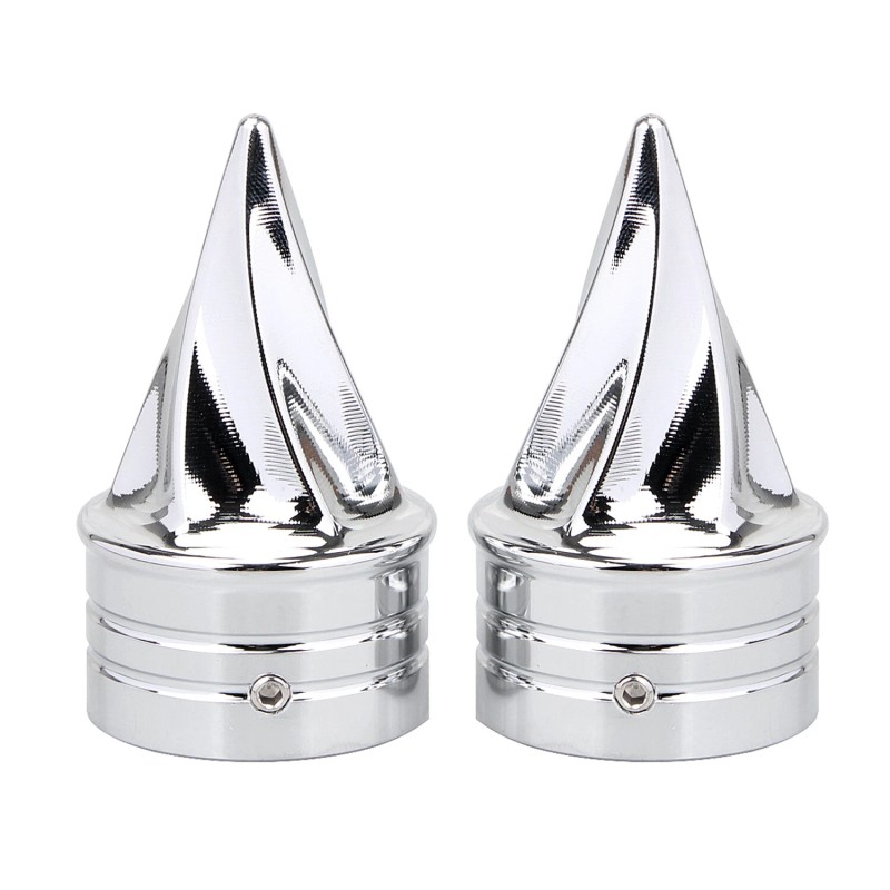 Unbranded Chrome Front Axle Nut Covers For Harley Road King