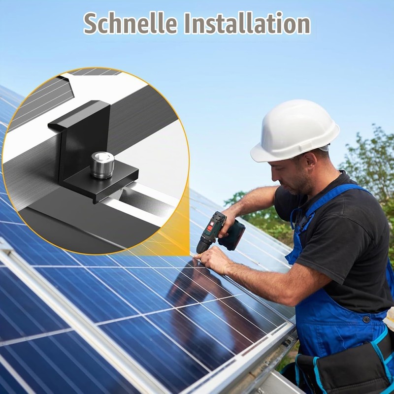 Mailfull Pack of 8 Solar Panel Brackets 30 mm PV