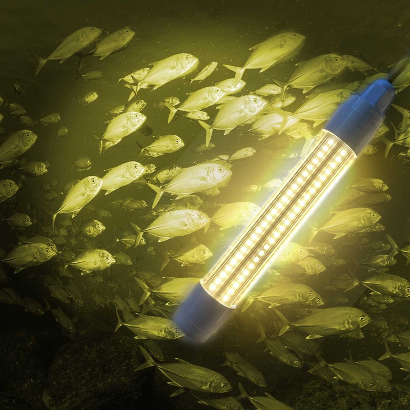 144 LED Submersible Fishing Light Underwater Fish Finder Lamp Night