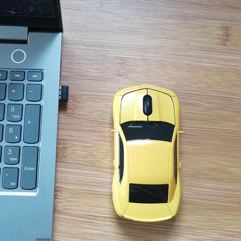 SDGSQHA Wireless Car Mouse - 2.4GHz Wireless, Cool Car Shape,