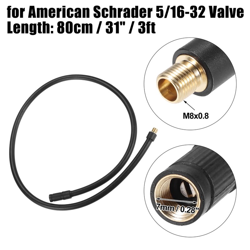 X AUTOHAUX 31" Car Tire Inflator Air Chuck Extension Hose