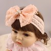 Bethynas Baby Girls Cute Bow-knot Lace Headband with pearl Christening