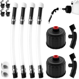 4 Pcs Fit for VP Racing Fuel Jug Hose Kits, Black Hose Cap, and Black Replacement Vent Cap Kit Fit for VP Racing Fuel Filler Hose, 3/5/5.5 Gallon, LC2 VP Gas Can Cap (2-in-1 Upgraded Pipe Bender)
