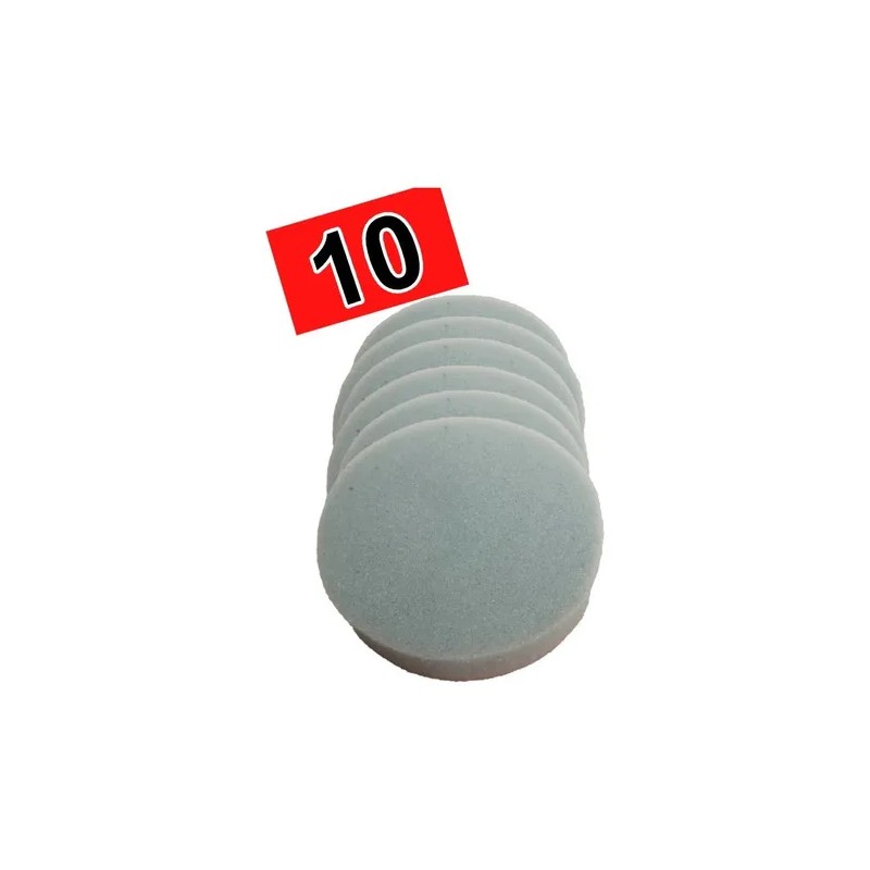 10 Piezas Esponjas Redondas Detallar Autos Armor All Cera Negro