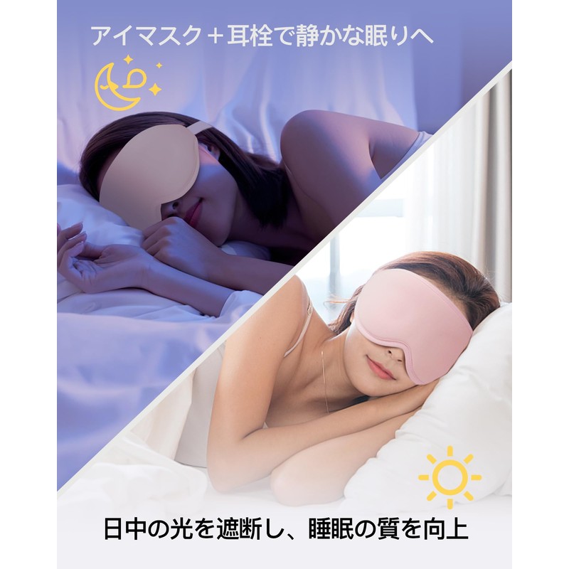 (Unisex) Eye Mask for Sleep, 3D Shape, Blindfold, Sleep Light